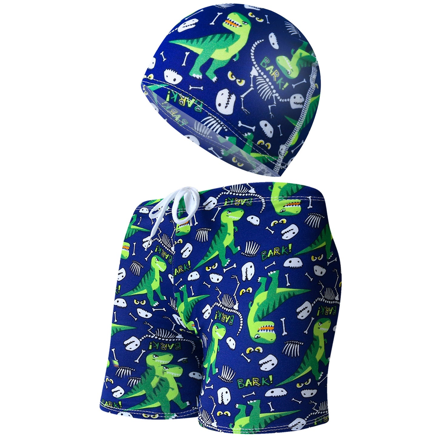 Summer Children's Cute Cartoon Beach Pants Swimming Cap Suit