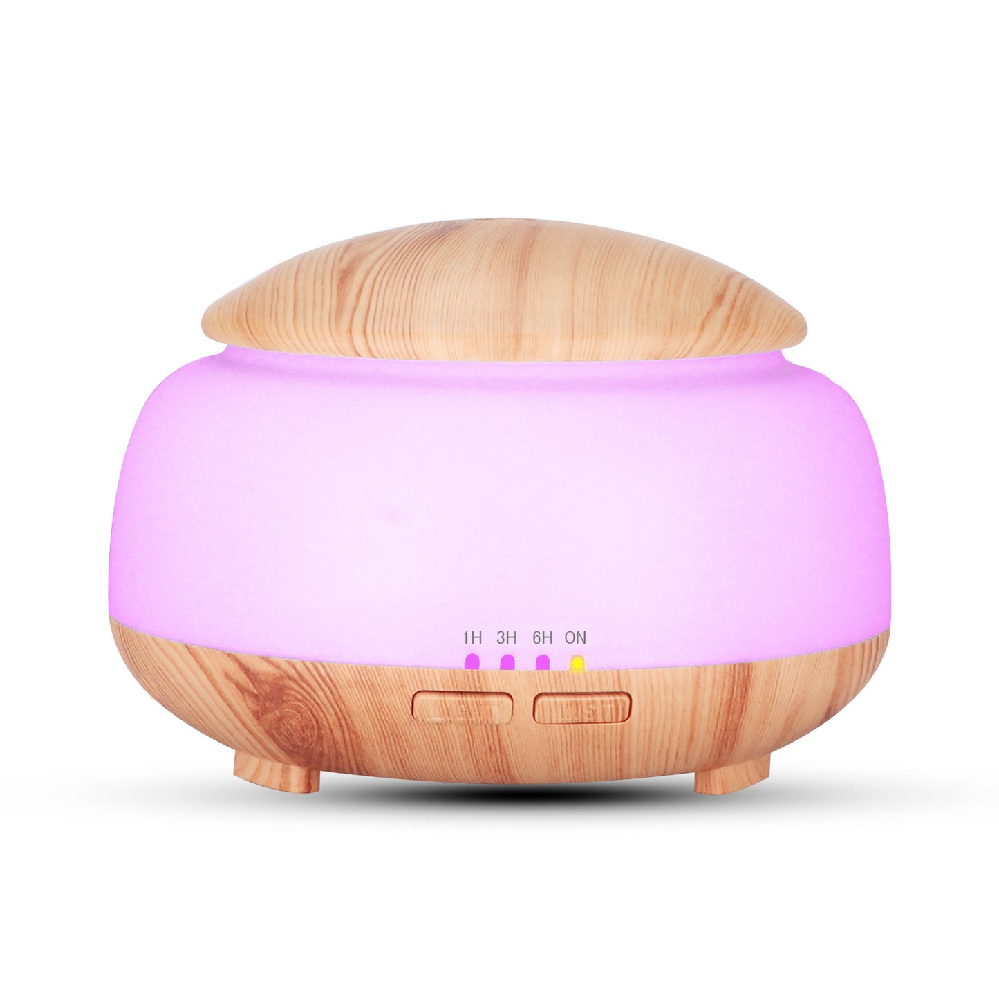 New Wood Grain Aroma Diffuser 300ml Ultrasonic Atomizer Household Bedroom Colorful Night Light Humidifier