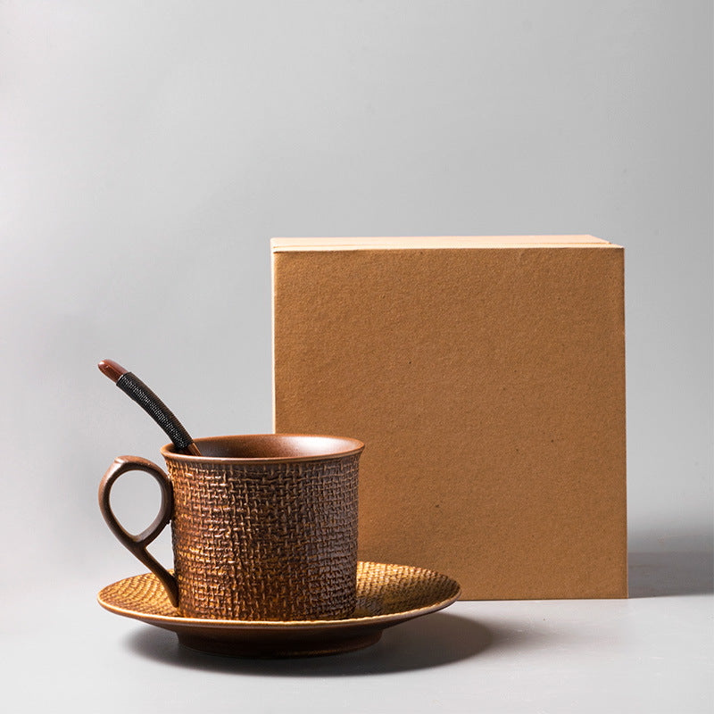 Steingut handgefertigte Kaffeetasse und Untertasse Nachmittagstee Tee-Set