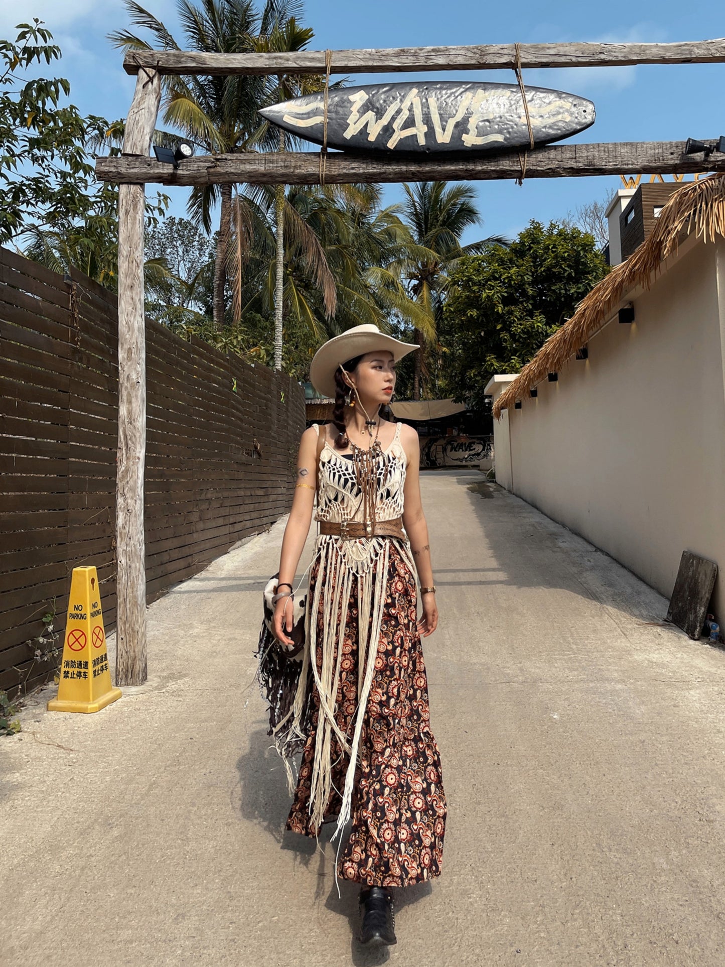 Wide Leg Pants with Exotic and Ethnic Style