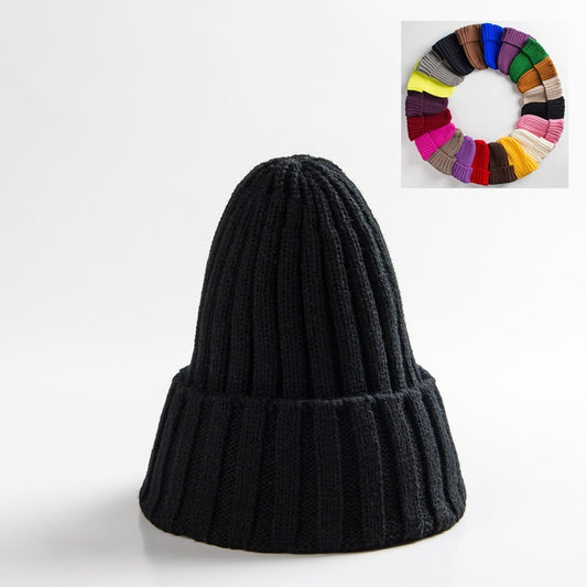 New Woolen Curly-brimmed Winter Warm Knitting Pointed Hats