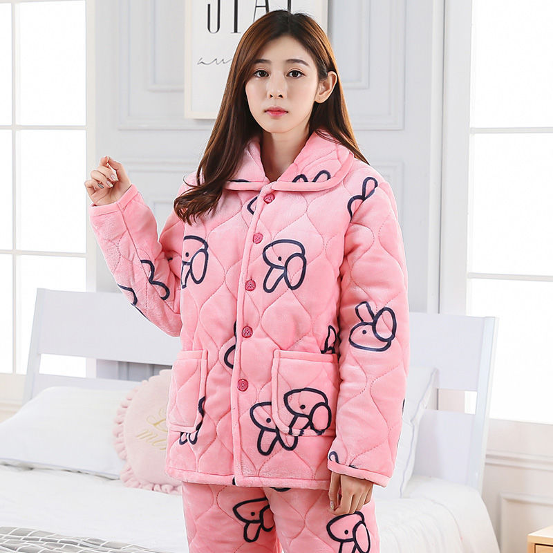 WinterLayers: Women's pajamas with thickened three layers for added warmth in winter.