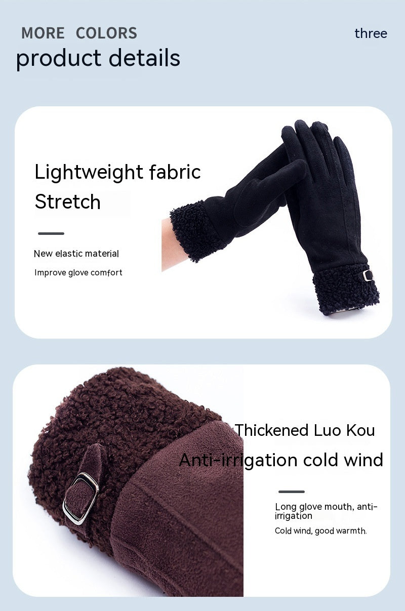 Warme Handschuhe frauen Winter Touchscreen Reiten Plus Samt Verdickung