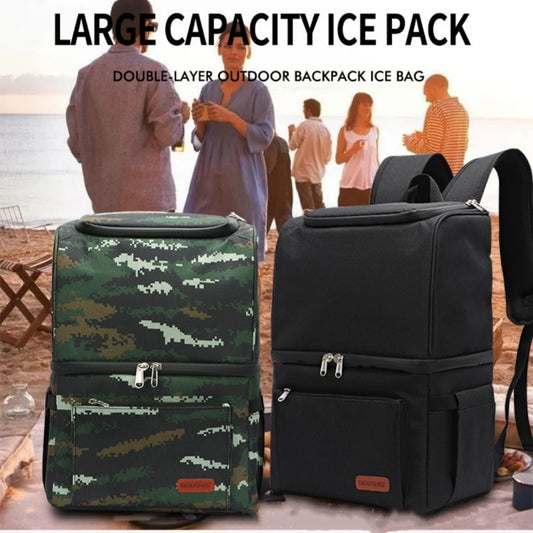 Double Layer Insulated Backpack Waterproof Picnic Backpack Large Capacity Refrigerated Ice Pack