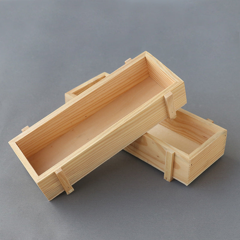 Rectangular Wooden Desktop Storage Box