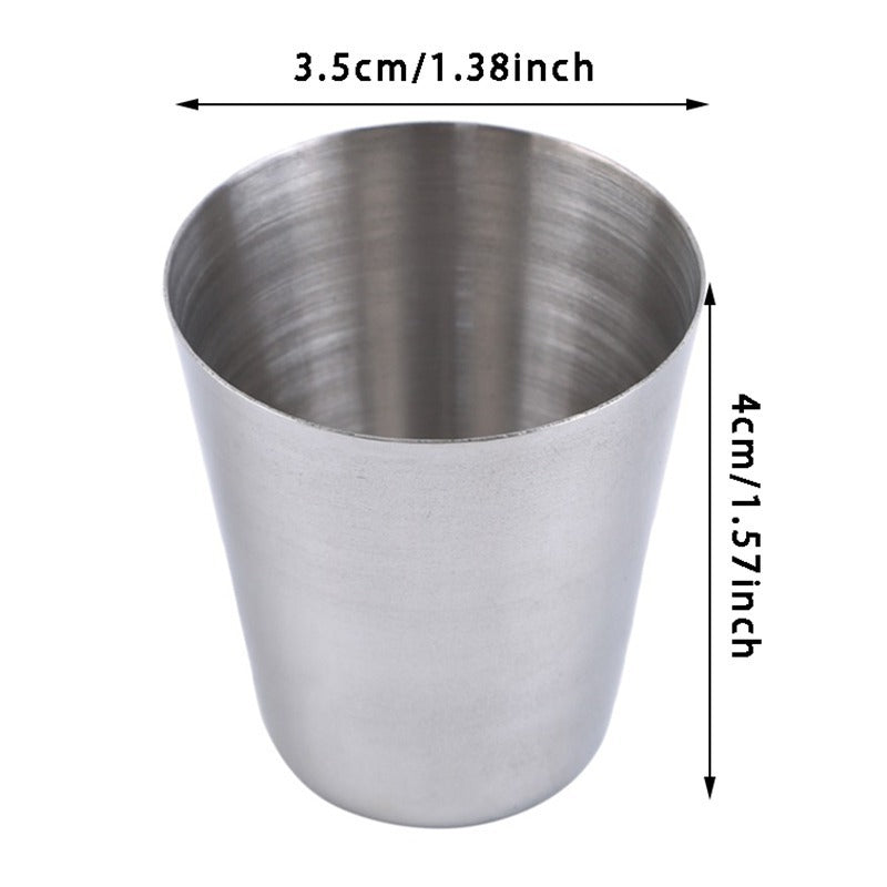 Simple 30 Ml Stainless Steel Thickened Outdoor Carry Tass Free PU Leather Cup Cover