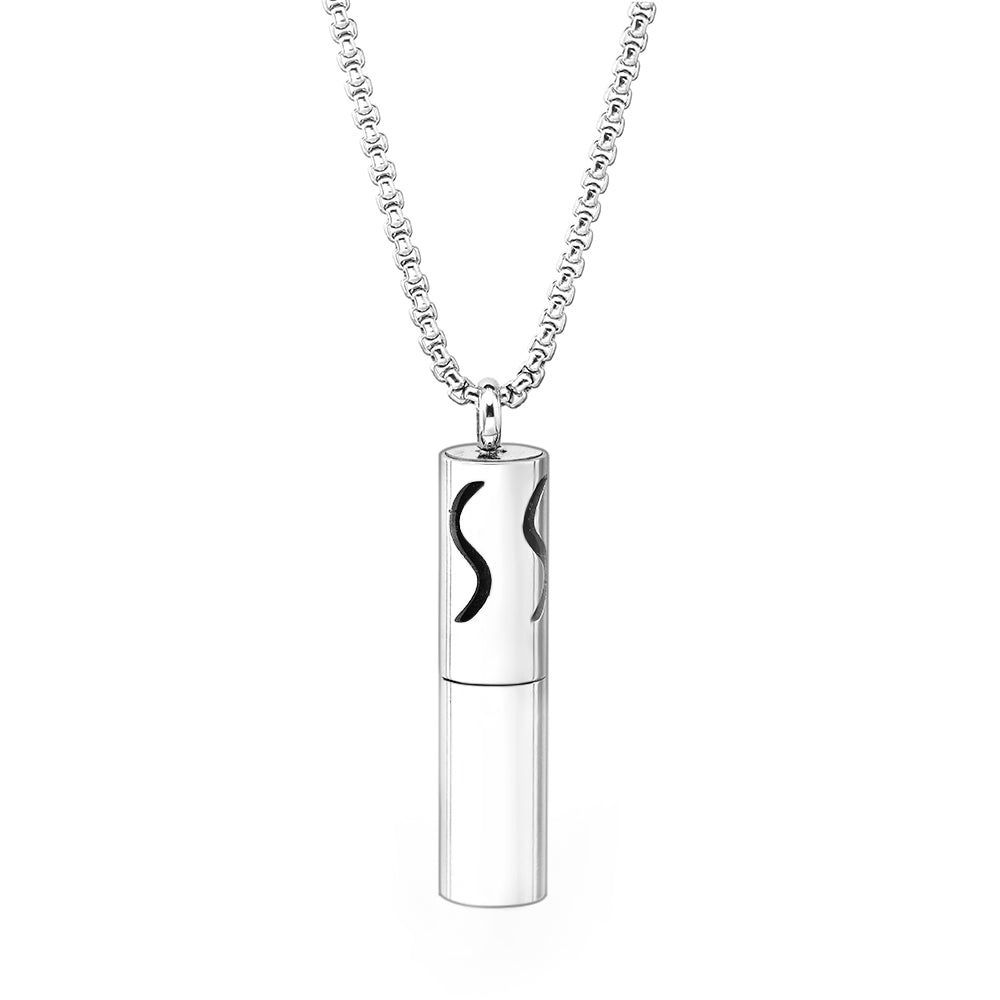 Essence Elysium: Stainless Steel Aromatherapy Pendant Perfume Necklace.