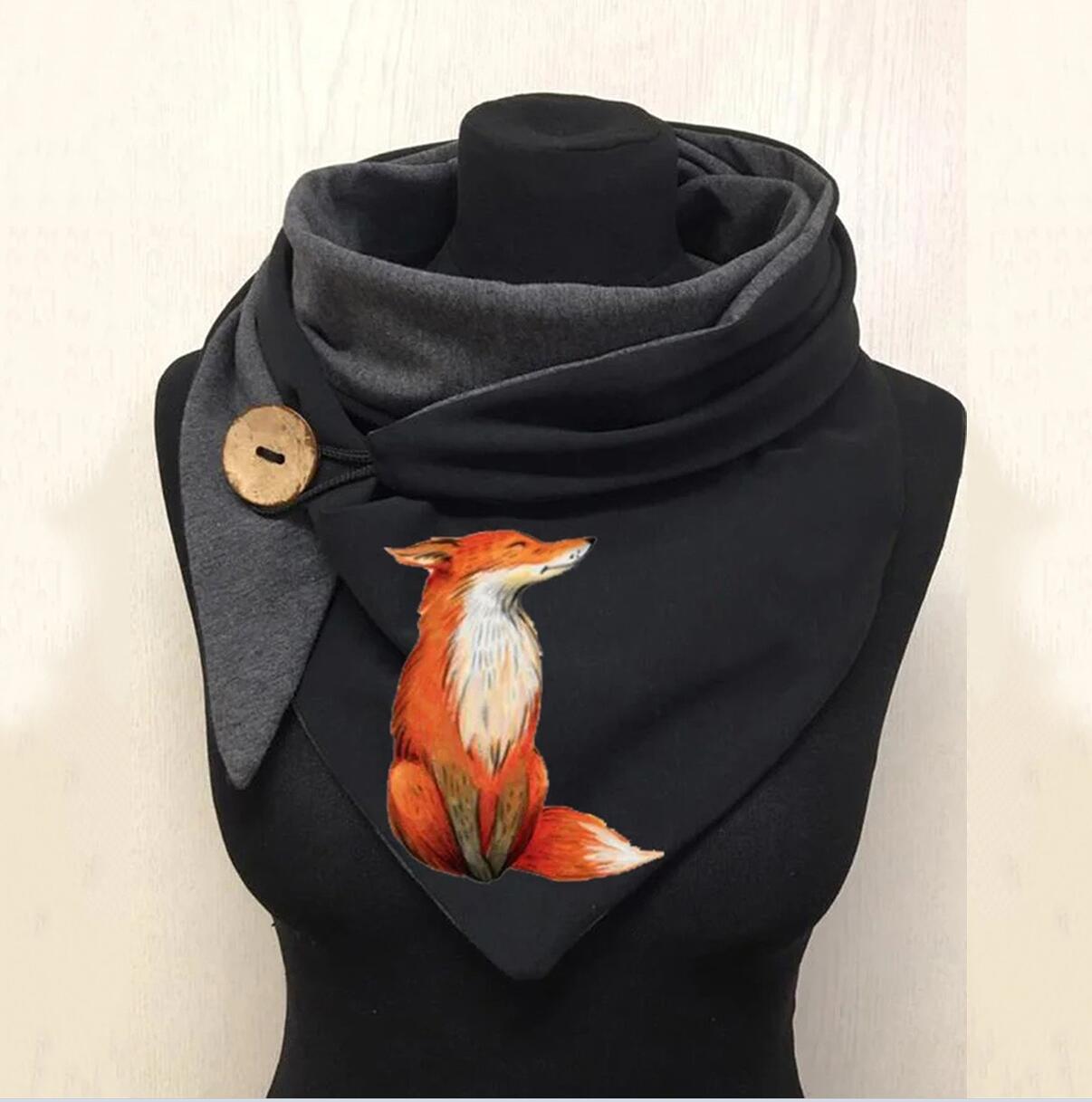 Ladies Cotton Thermal Button Bandana Scarf