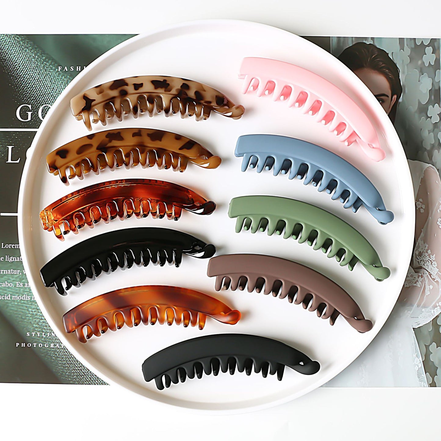 Banana Hair Clip Claws Banana Chic Hair Clamps Hairpin Strong Hold Ponytail Holder Clip Matte Banana Clips For Women Girls