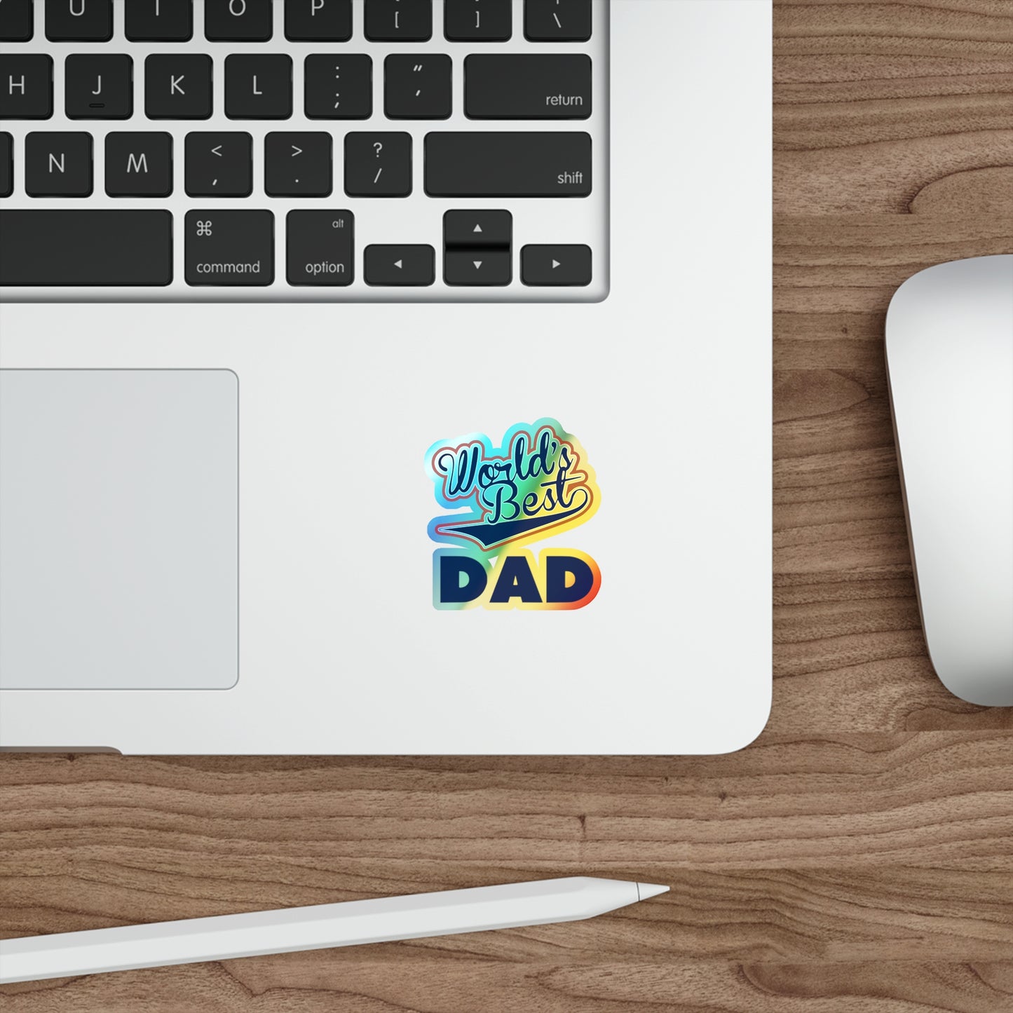 CWS Celebrations Fathers Day " World's Best Dad" Holographic Die-cut Stickers