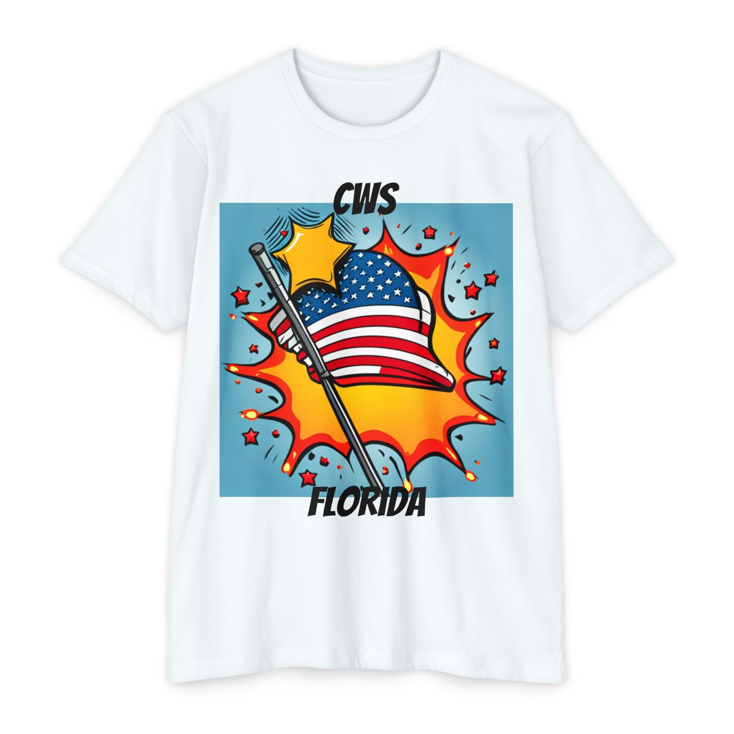 CWS Florida USA Flagge Unisex CVC Jersey T-Shirt von Cozy Winter Store (Versand nur innerhalb der USA)