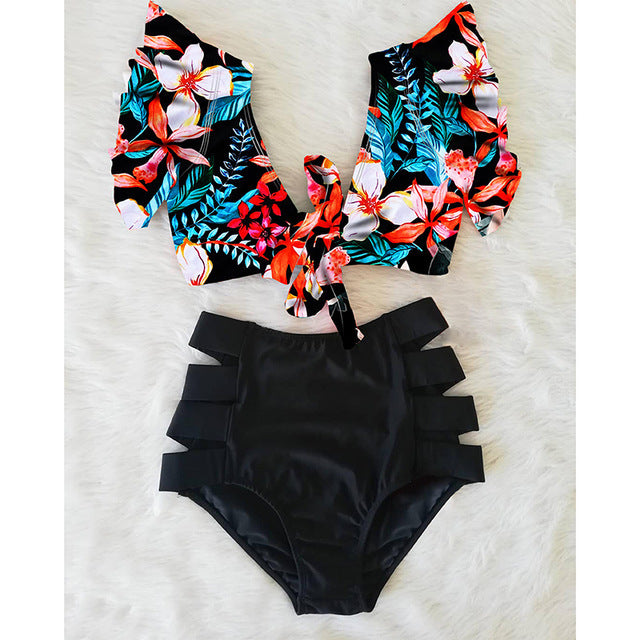 High waist bikini sexy 2-piece set