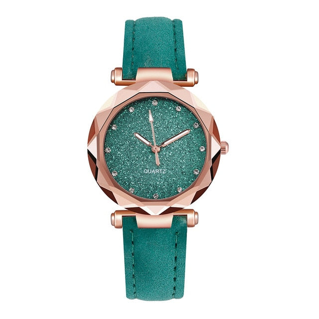 Damen mode Koreanische Strass Rose Gold Quarzuhr Weibliche Gürtel Uhr frauen Uhren Mode Uhr Uhr Frauen Uhren # A