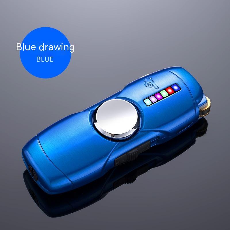 LED Colored Lamp Straight Punch Fingertip Gyro Gas Lighters