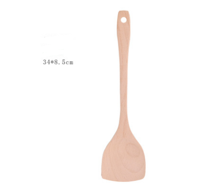 Unpainted wooden shovel wooden spoon non-stick special shredder long handle spoon