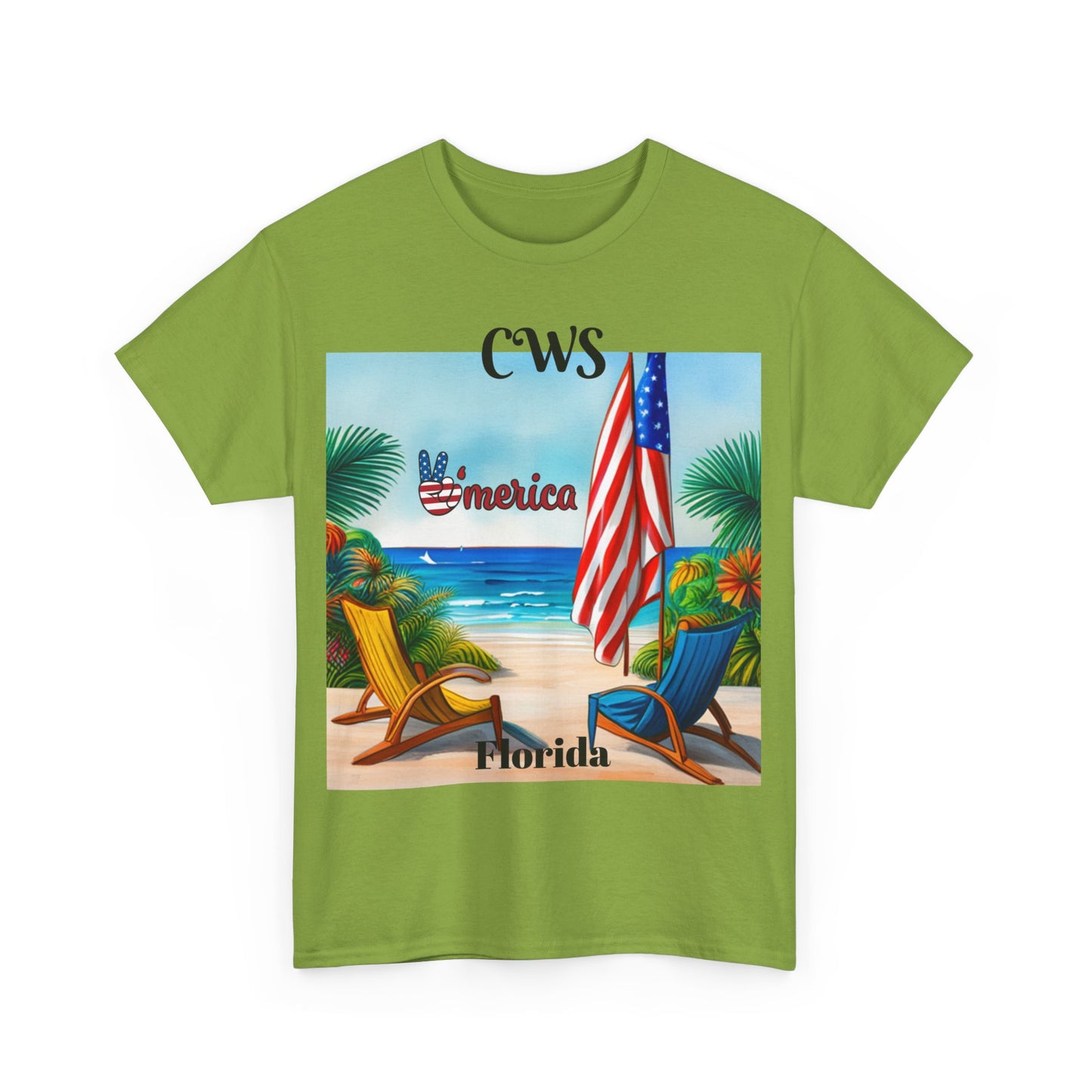 CWS Florida Unisex Heavy Cotton Tee By Cozy Winter Store