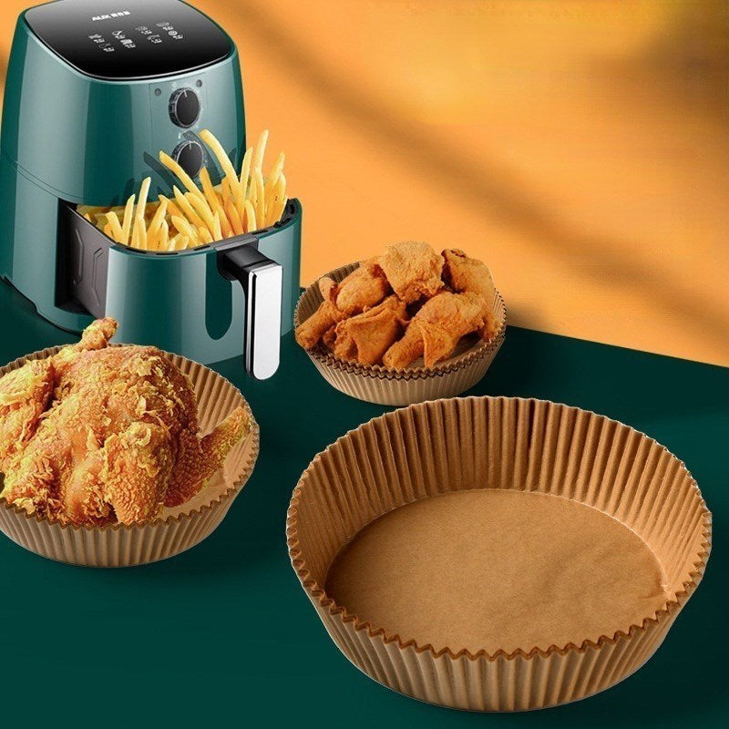 Airfryer-Papier, Lebensmittel-Einweg-Papiereinlage, Airfryer, Küchenherde, ölbeständig, Grillplatte, Dampfgarer, Friteuse, Backzubehör