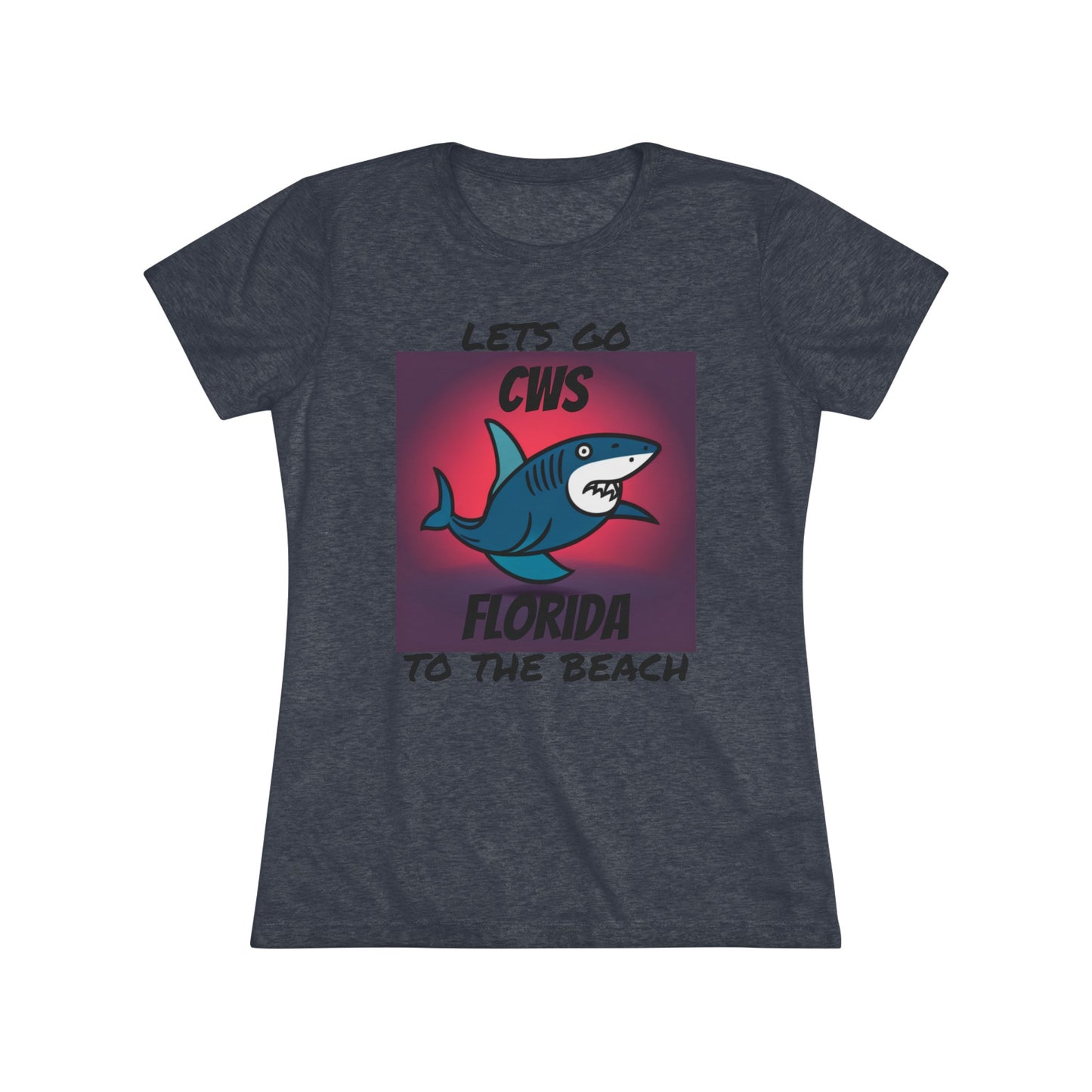 CWS Florida Funny Shark Triblend-T-Shirt für Damen von Cozy Winter Store (Versand nur innerhalb der USA)