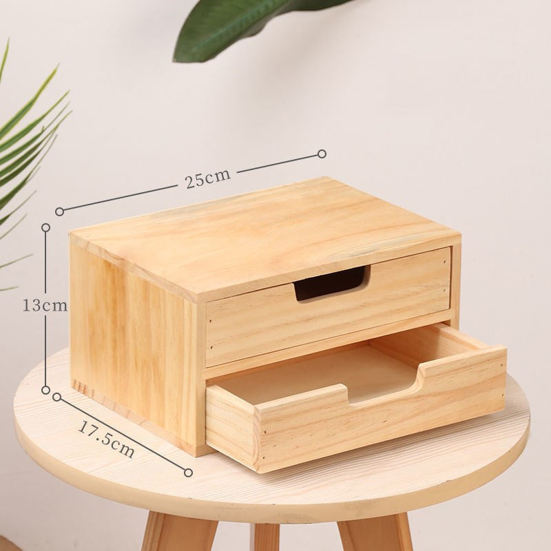 Vintage Wooden Multifunctional Drawer Storage Box