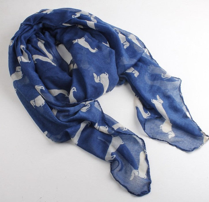 Printed animal print shawl scarf