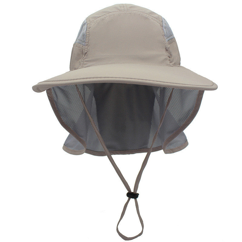 Wide-brimmed Sunhat For Men And Women In Summer Polyester Quick-drying Hat Mountain Fishing Bucket Hats With Neck Guard