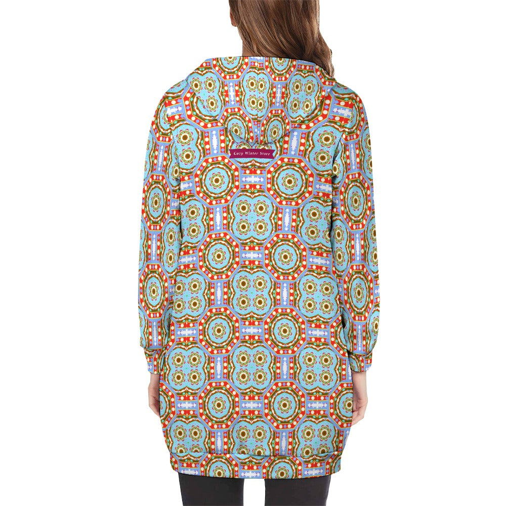 CWS Cozy Hoodie Women's full print long Hoodie By Cozy Winter Store