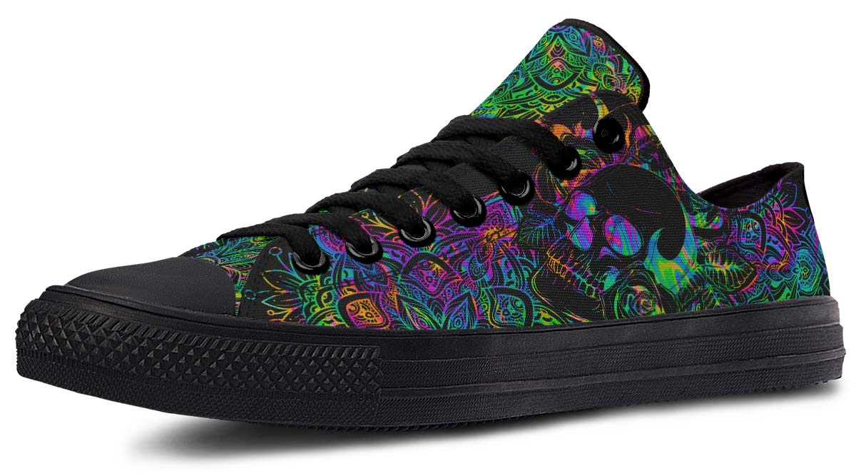 UrbanKicks Psycho-Skull Modische bedruckte High-Top-Schuhe aus Segeltuch für Paare