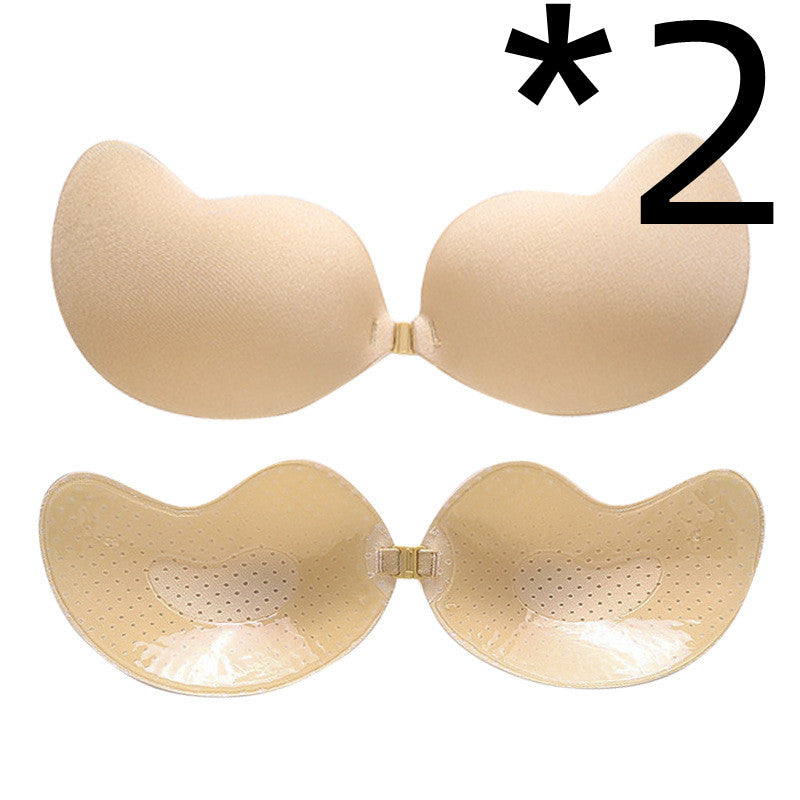 Unsichtbarer Push-Up-BH, rückenfreier, trägerloser BH, nahtloser Frontverschluss, Bralette-Unterwäsche