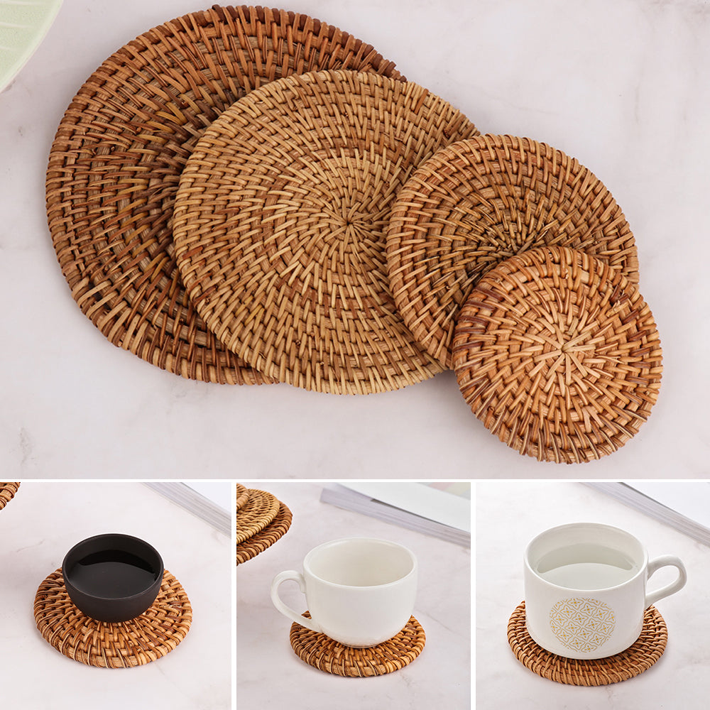 Handmade rattan coaster