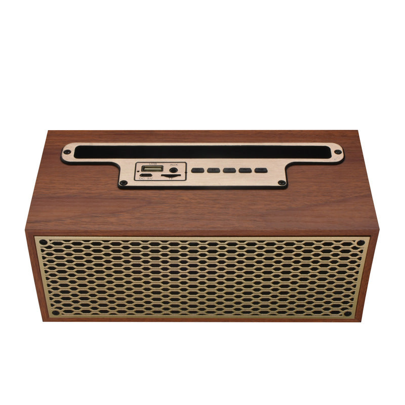 Wireless Home Retro Wood Grain Bluetooth Speaker