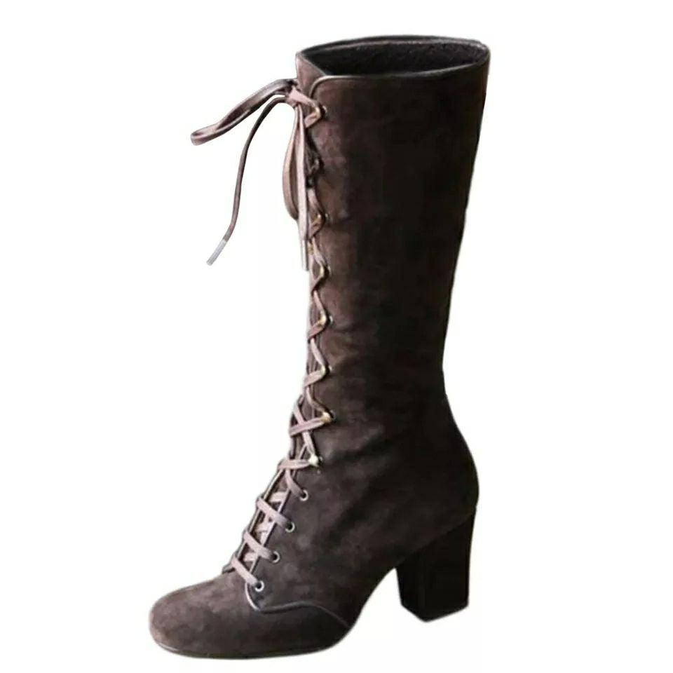 Front lace-up rider boots