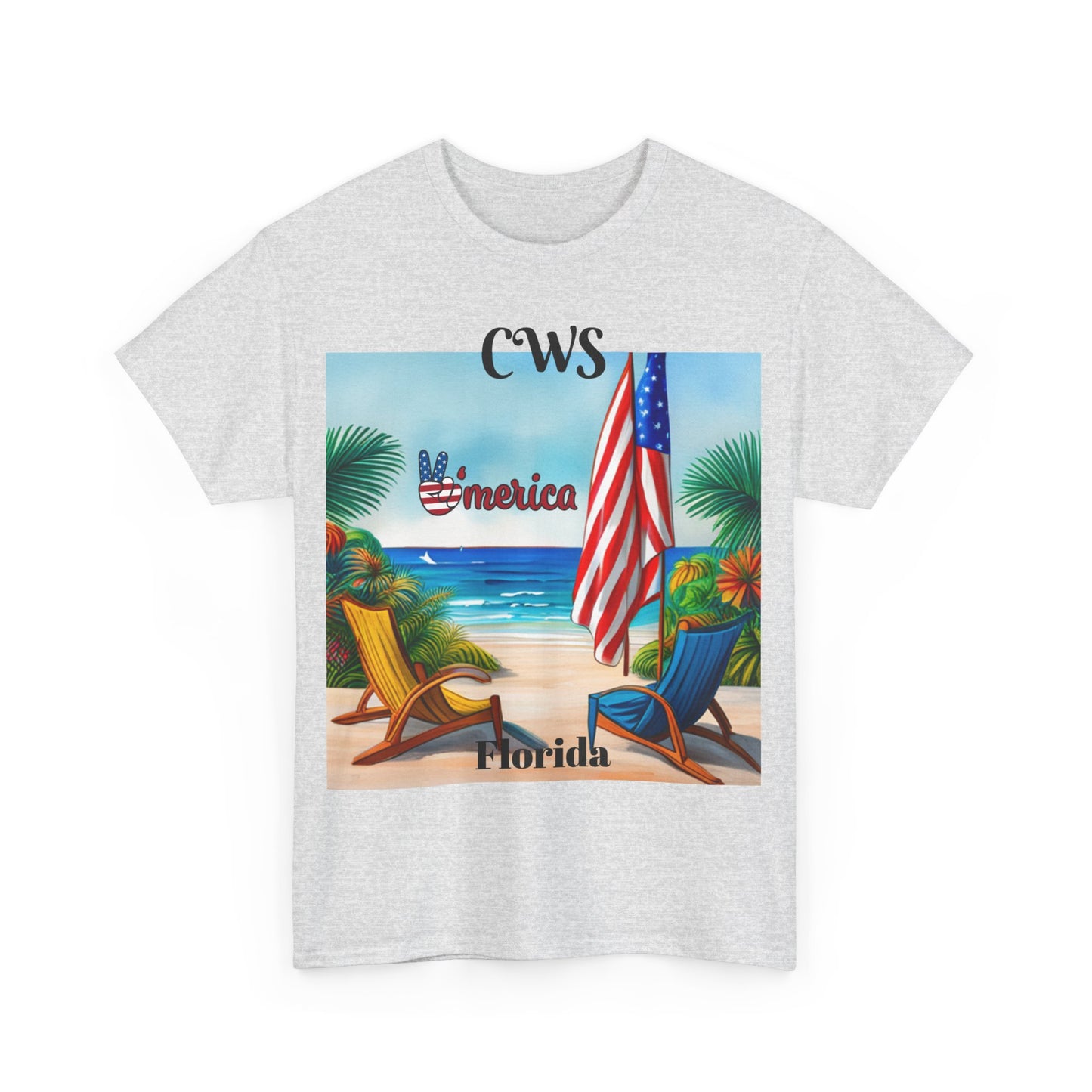 CWS Florida Unisex Heavy Cotton Tee By Cozy Winter Store