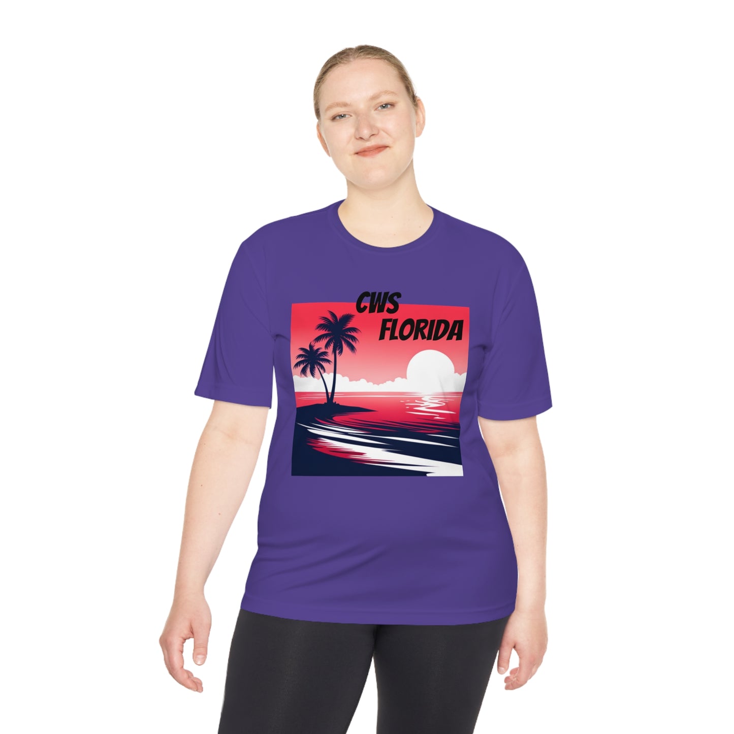 CWS Florida Sunset Unisex Moisture Wicking Tee By Cozy Winter Store (ships within USA only)