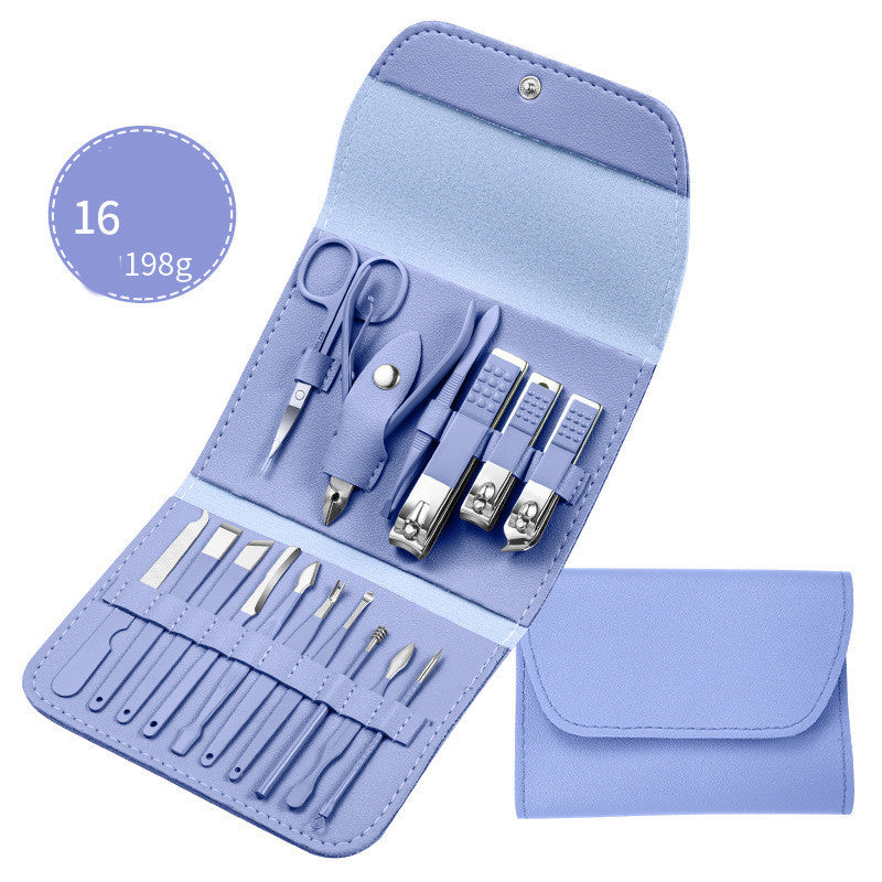 Professionelles Scheren- und Nagelknipser-Set, Ohrlöffel, Zange für abgestorbene Hautzellen, Nagelschneidezange, Pediküremesser, Nagelrillenschneider