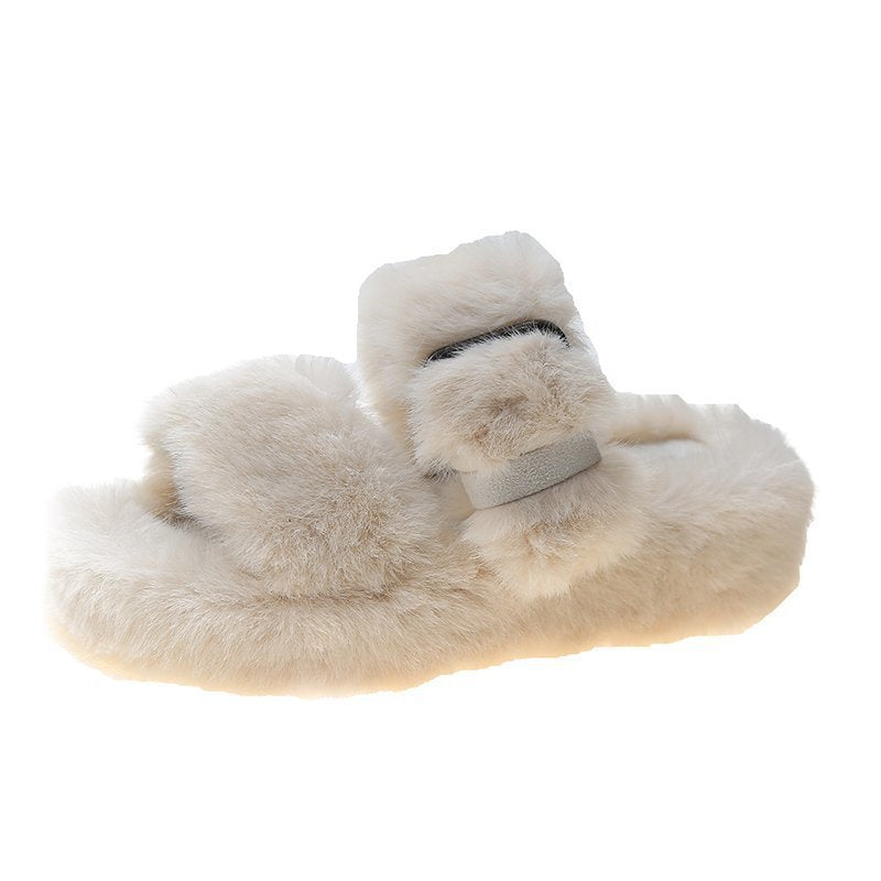 PlushLuxe: Women's plush slippers for a warm and cozy feel.