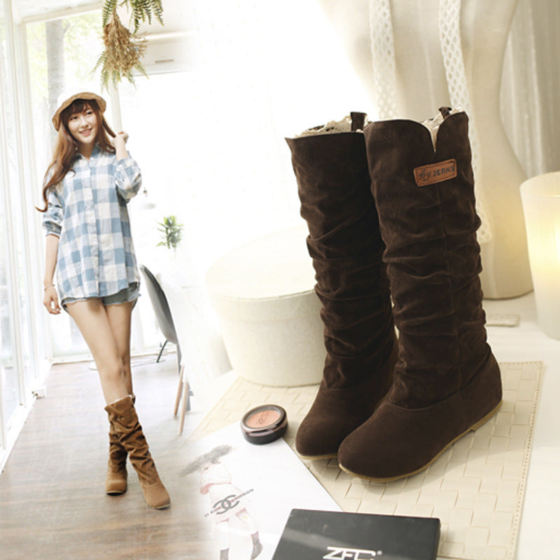 Lace Frosted Ladies Flat Boots