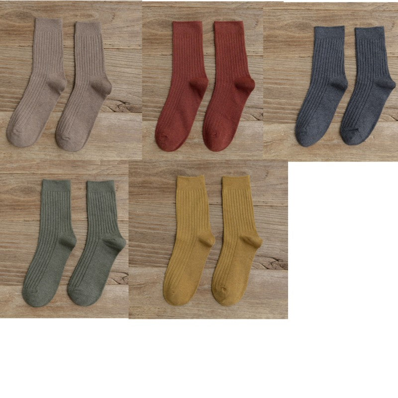 Herbst und Winter weibliche Baumwolle lange Socken