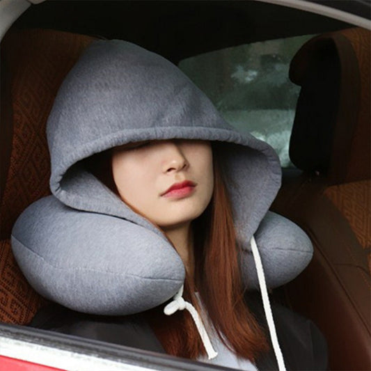 Hooded U-shaped Neck Protection Pillow