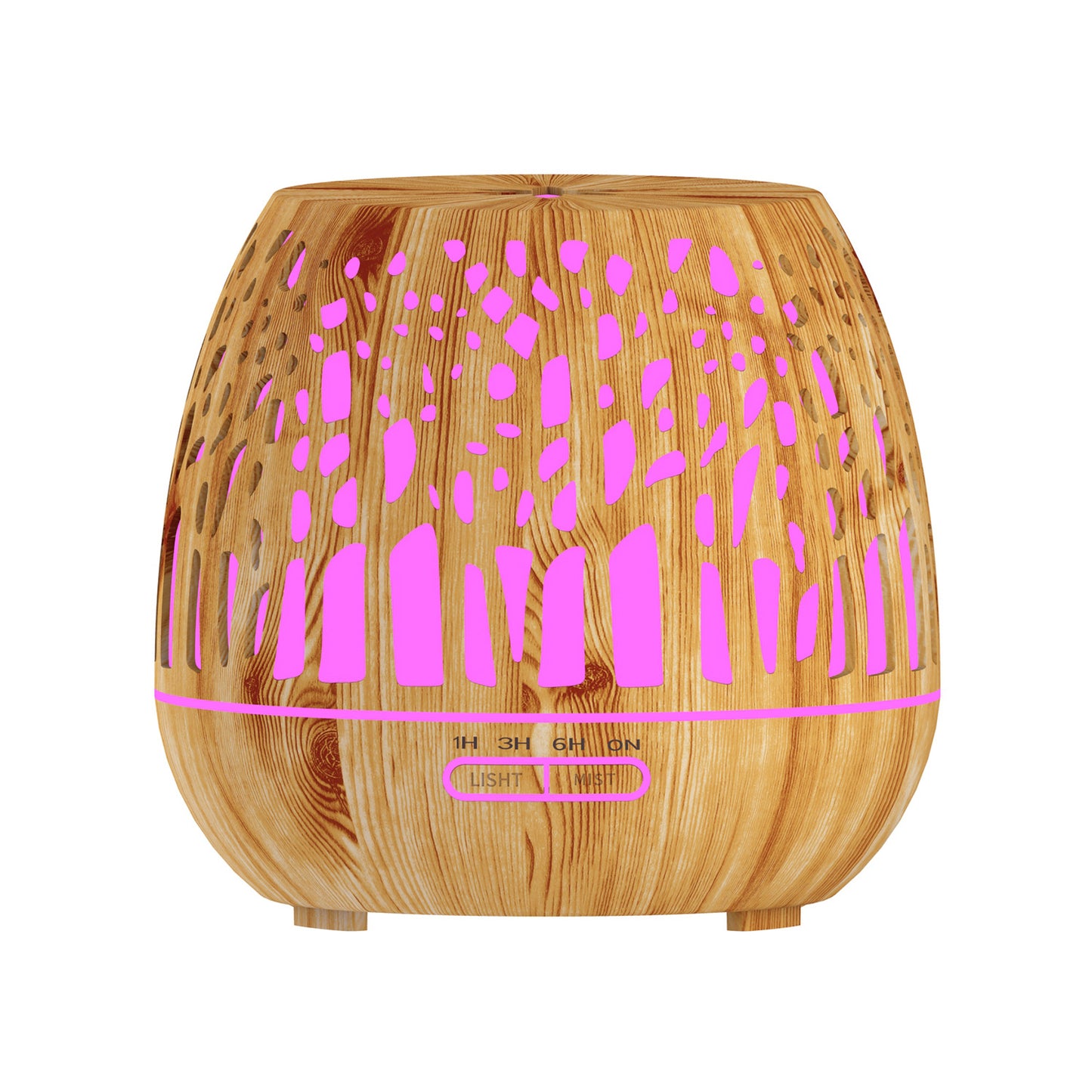 400ml New Forest Creative Wood Grain Hollow Aroma Diffuser Home Bedroom Desktop Purifying Air Humidifier