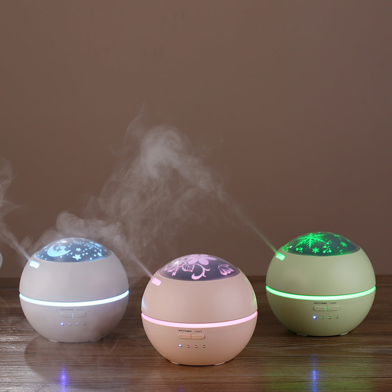 Light And Shadow Aromatherapy Machine Home Desktop Mini Humidifier Ultrasonic Diffuser Atmosphere Night Light