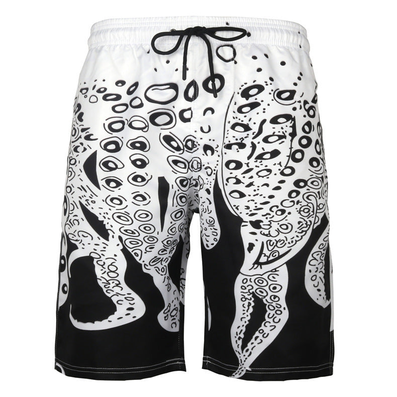 Men's Beach Pants Casual Shorts Octopus Amazon Plus Size Sweatpants