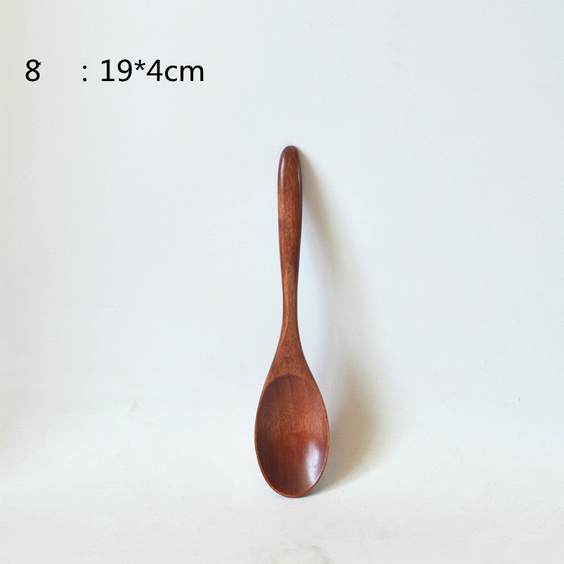 Small Customized Lettering Japanese Children Wooden Soup Spoon