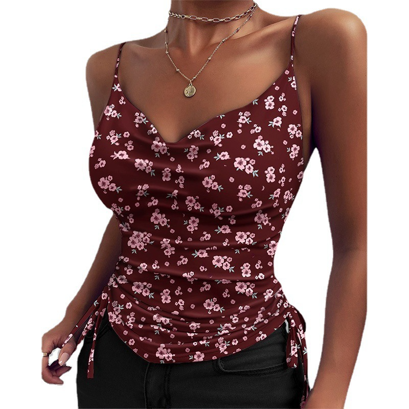 Spaghettiträger-Tops mit V-Ausschnitt, Camisole-Shirts für Damen, Sommerkleidung