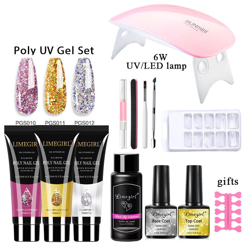 Nail Extension Gel Set Crystal UV Phototherapy