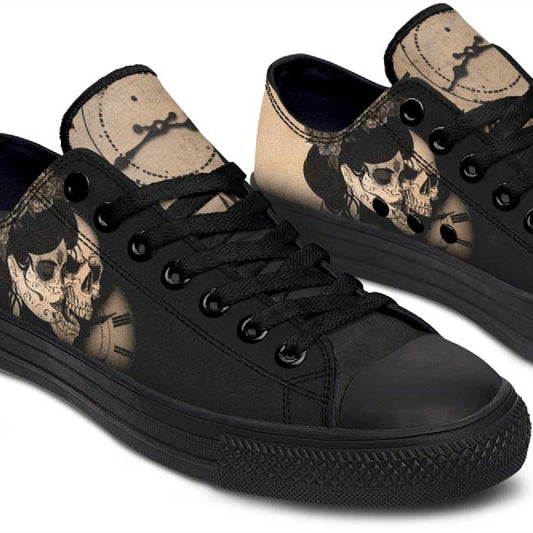 UrbanKicks Dead Time Fashion Printed Couple High Top Canvas Shoes