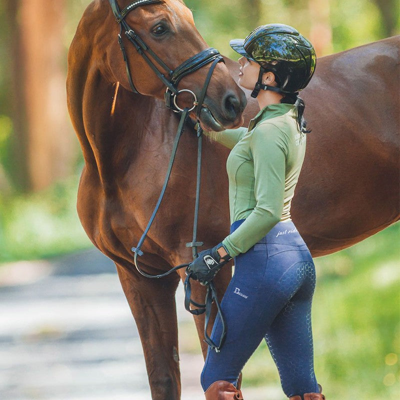 Women's High Elastic Silicone Equestrian Pants: Breathable and Shaping