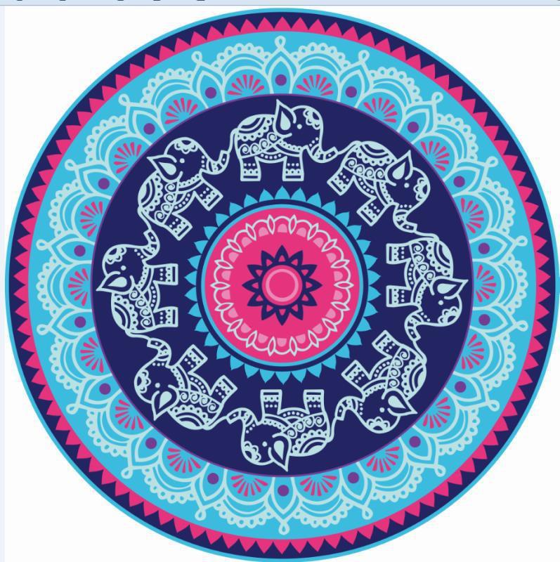 Round beach towel