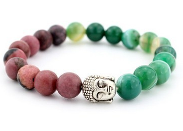 AliExpress explosions Europe and the United States fashion lava rock natural stone Buddha head Golden Buddha men and women bracelet wholesale