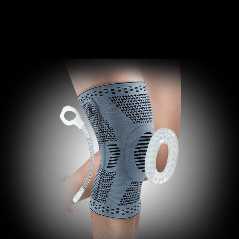 Knie-Patella-Schutzbandage, Knieschoner mit Silikonfeder