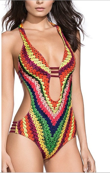 Printed Bikini Women's One Piece Swimsuit